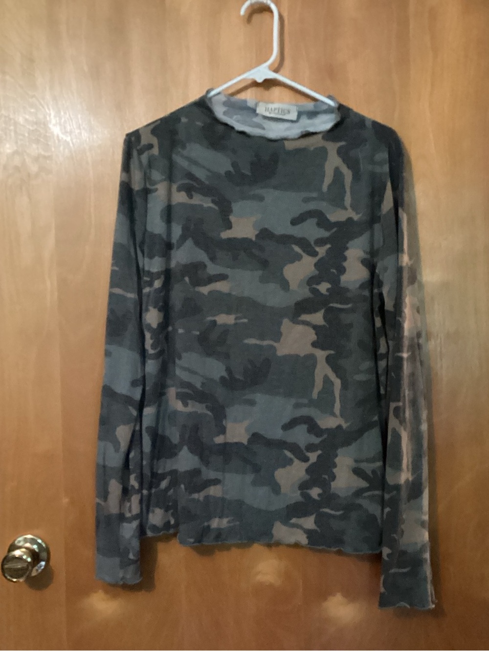 Staple Camo Long-Sleeve Top - Gray & Brown Camo